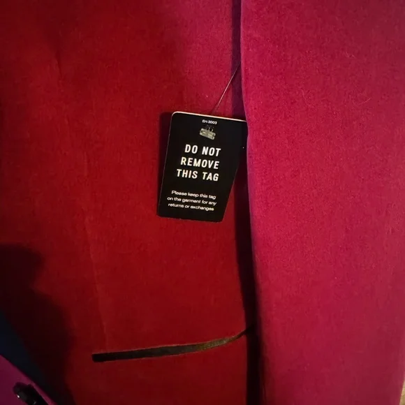Express Velvet Red and Black Blazer Sport Coat